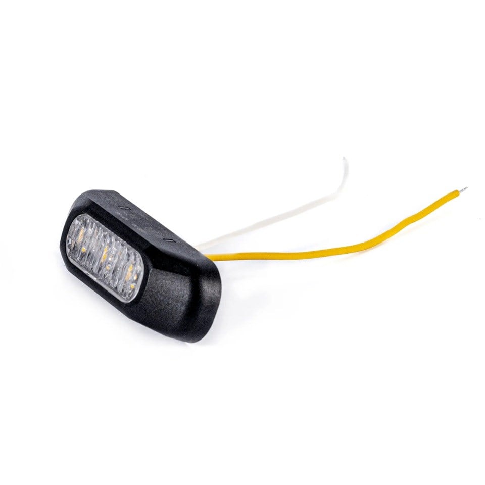 FRISTOM 12V-24V ÇAKAR LAMBA 3 LEDLİ FONKSİYONLU (SARI) (84*28 MM) E9
