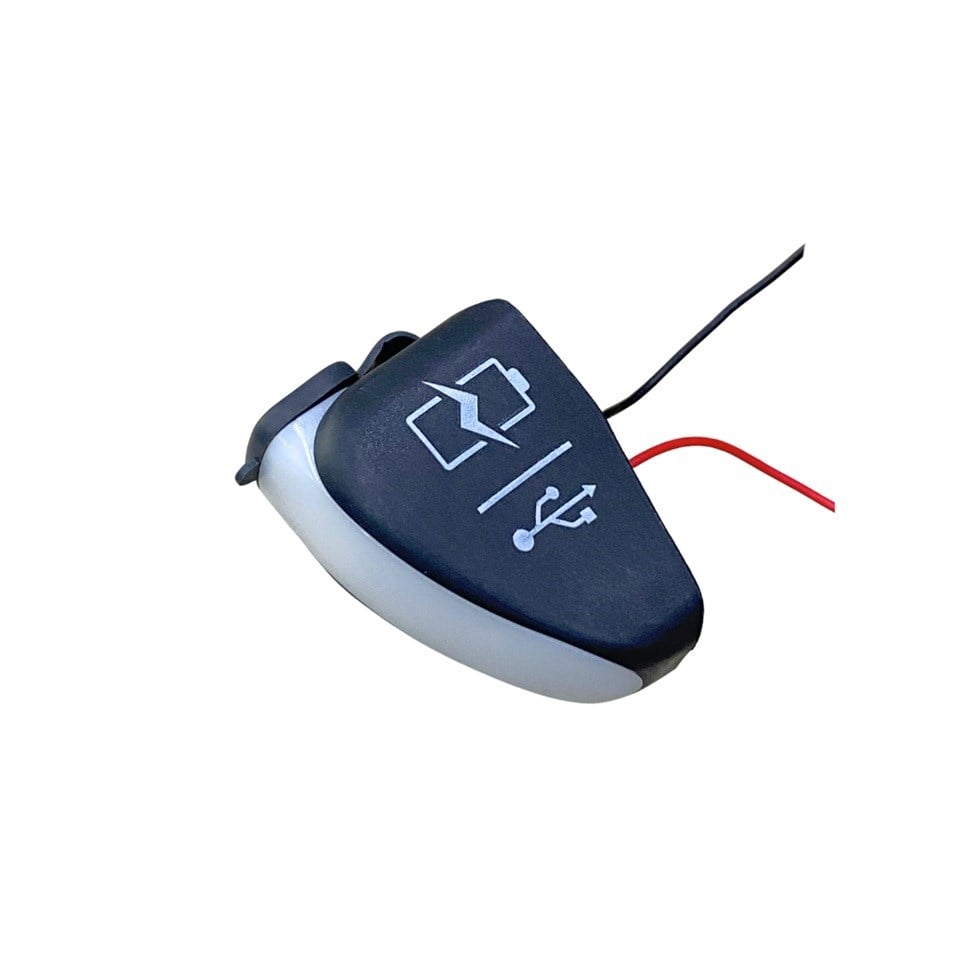 SANEL 12V-24V TELEFON ŞARJ CİHAZI (USB X 2) (2.1A X 2) (BORU TİP) (MAVİ LED IŞIK) (SU-TOZ KORUMALI)