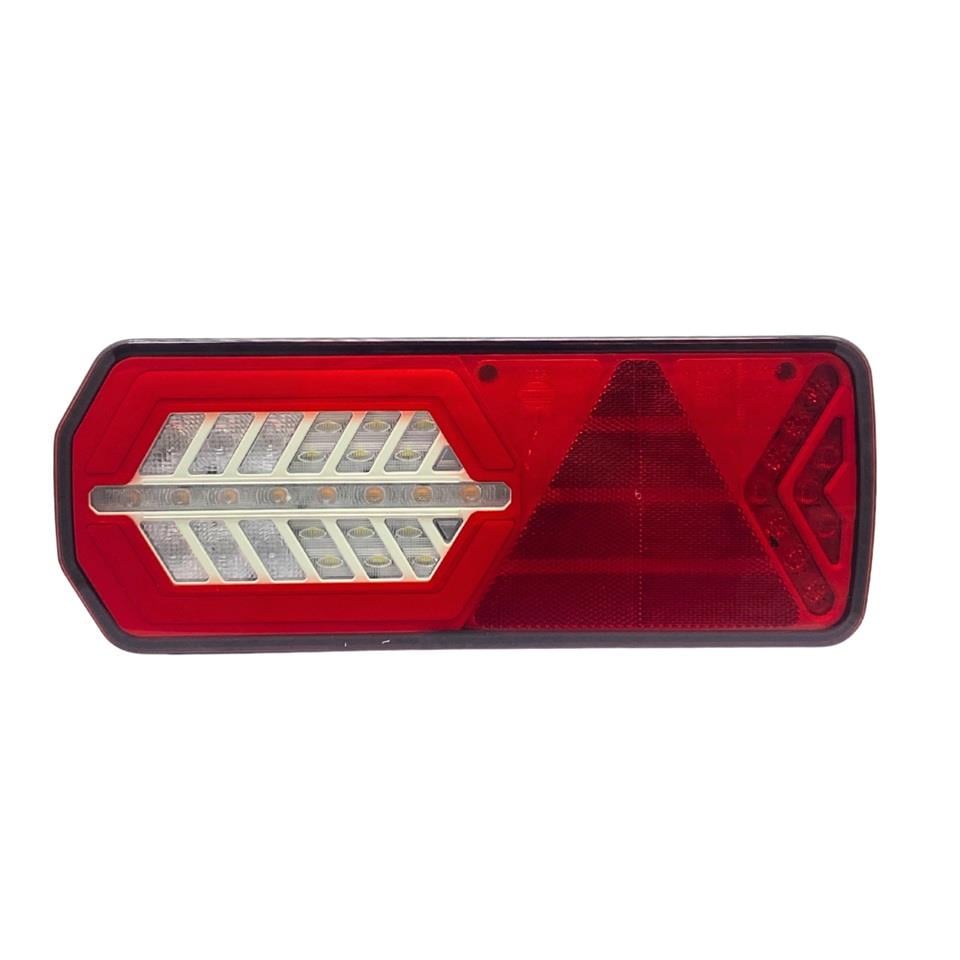 DASTERI 10V-30V STOP LAMBASI (NEON LEDLİ-KAYAR SİNYALLİ) (6 FONKSİYONLU) (350*137*45 MM) E9 SOL