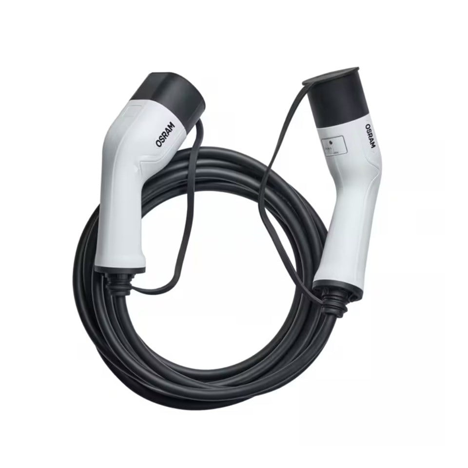 OSRAM 240V AC ELEKTRİKLİ ARAÇ ŞARJ KABLOSU TİP2 (1 FAZLI) (32 A) (22000W) (5 MT)