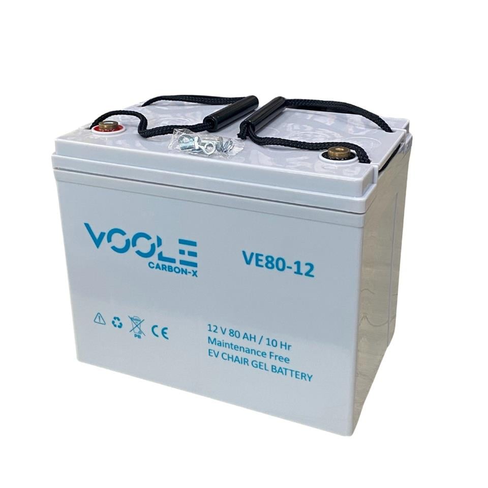 VOOLE 12V 80 AH ENGELLİ ARAÇ AKÜSÜ JEL (260 X 170 X 205) (24 KG) TSE'Lİ