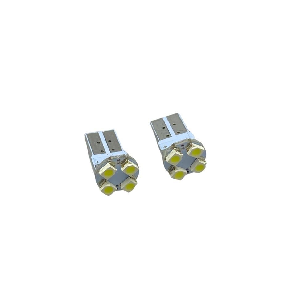 12V DİPSİZ AMPUL T10 (4 LEDLİ) BEYAZ (2 AD)