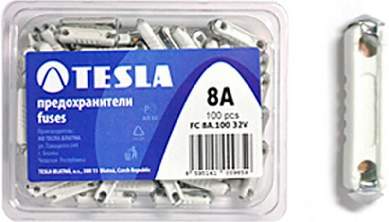 TESLA TAŞ SİGORTA 8 A BEYAZ (6*25 MM)