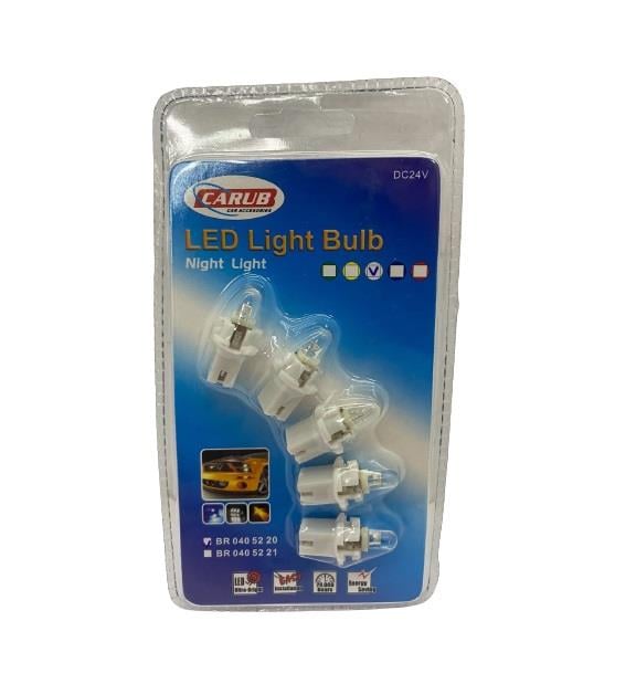 24V DUYLU GÖSTERGE AMPULÜ DİPSİZ (TEK LEDLİ) BEYAZ (5 AD)