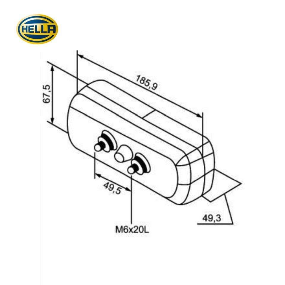 HELLA STOP LAMBASI (SARI-KIRMIZI) FORKLİFT (186*68 MM)