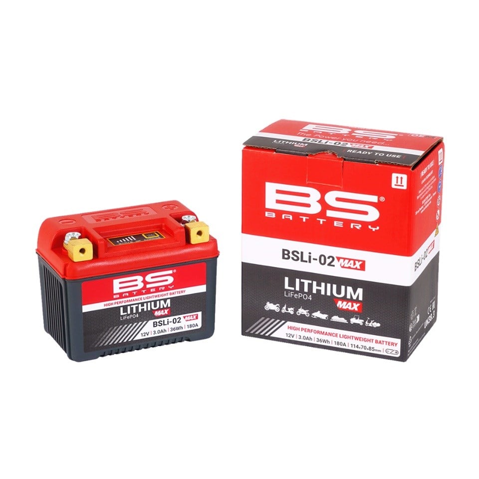 BS BATTERY 12V 3 AH MOTOSİKLET AKÜSÜ (LITHIUM ION-LIFEPO4) 36Wh 180 A (EN) (114*70*85) BSLİ-02 MAX
