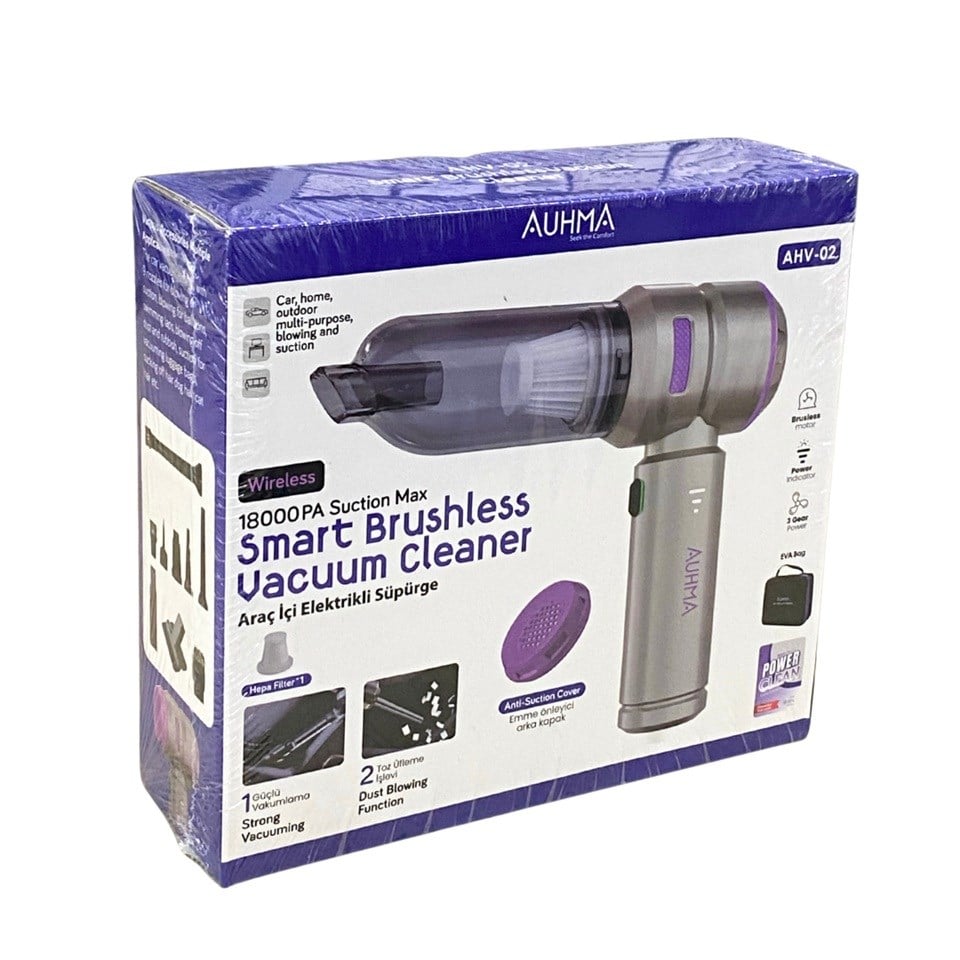 12V ARAÇ SÜPÜRGESİ 100W (KABLOSUZ ŞARJLI) (3 KADEMELİ) 