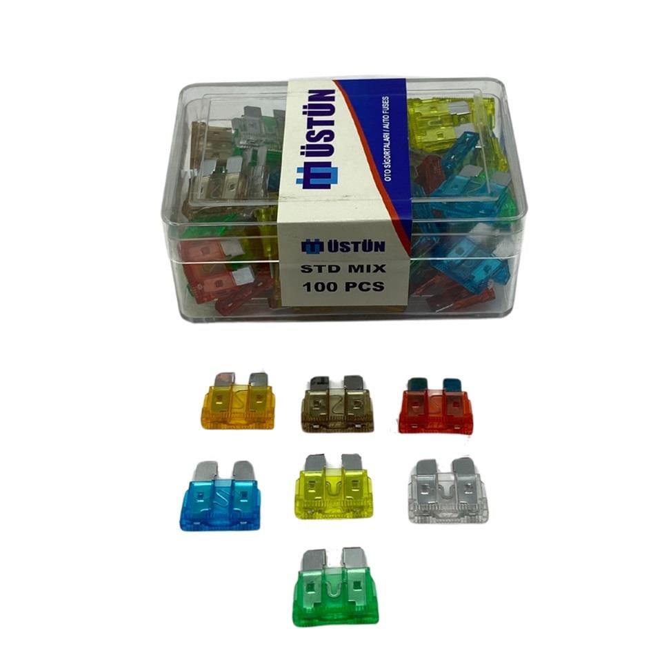 BIÇAK SİGORTA KARIŞIK (5 A*7.5 A*10 A*15 A*20 A*25 A*30 A) (100 AD)