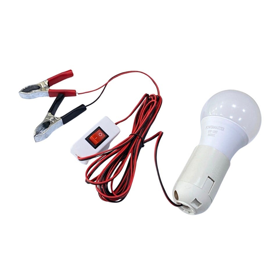 12V SEYYAR LAMBA LEDLİ 5W (ANAHTARLI) (4 MT KABLOLU) (ÇAKMAK FİŞLİ-MAŞALI)