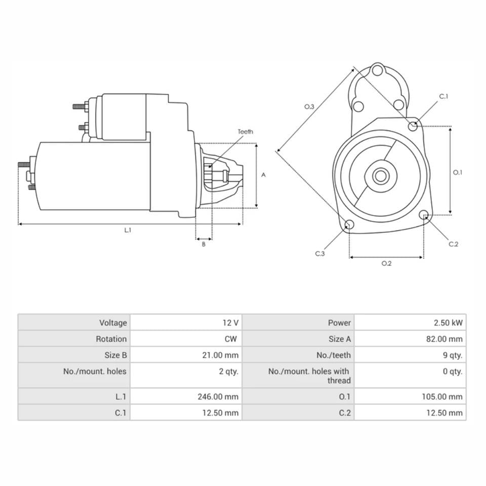 12V MARŞ MOTORU BOSCH TİPİ 9 DİŞ 2.2 KW JACOBSEN-JOHN DEREE TRAKTÖR-JONHSTON-NISSAN-YALE FORKLİFT
