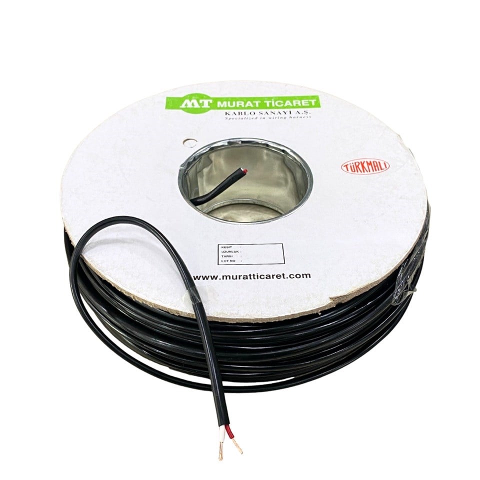 MURAT 2 X 1 MM TTR KABLO (BAKIR) (MAKARONLU) (1 MT)
