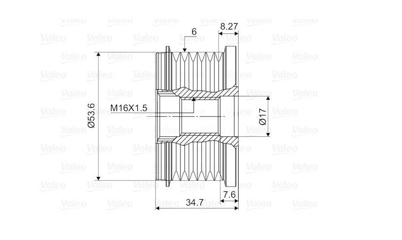 VALEO ALTERNATÖR KASNAK RULMANLI 6-KANAL OPEL MEVIRA 2010-2017