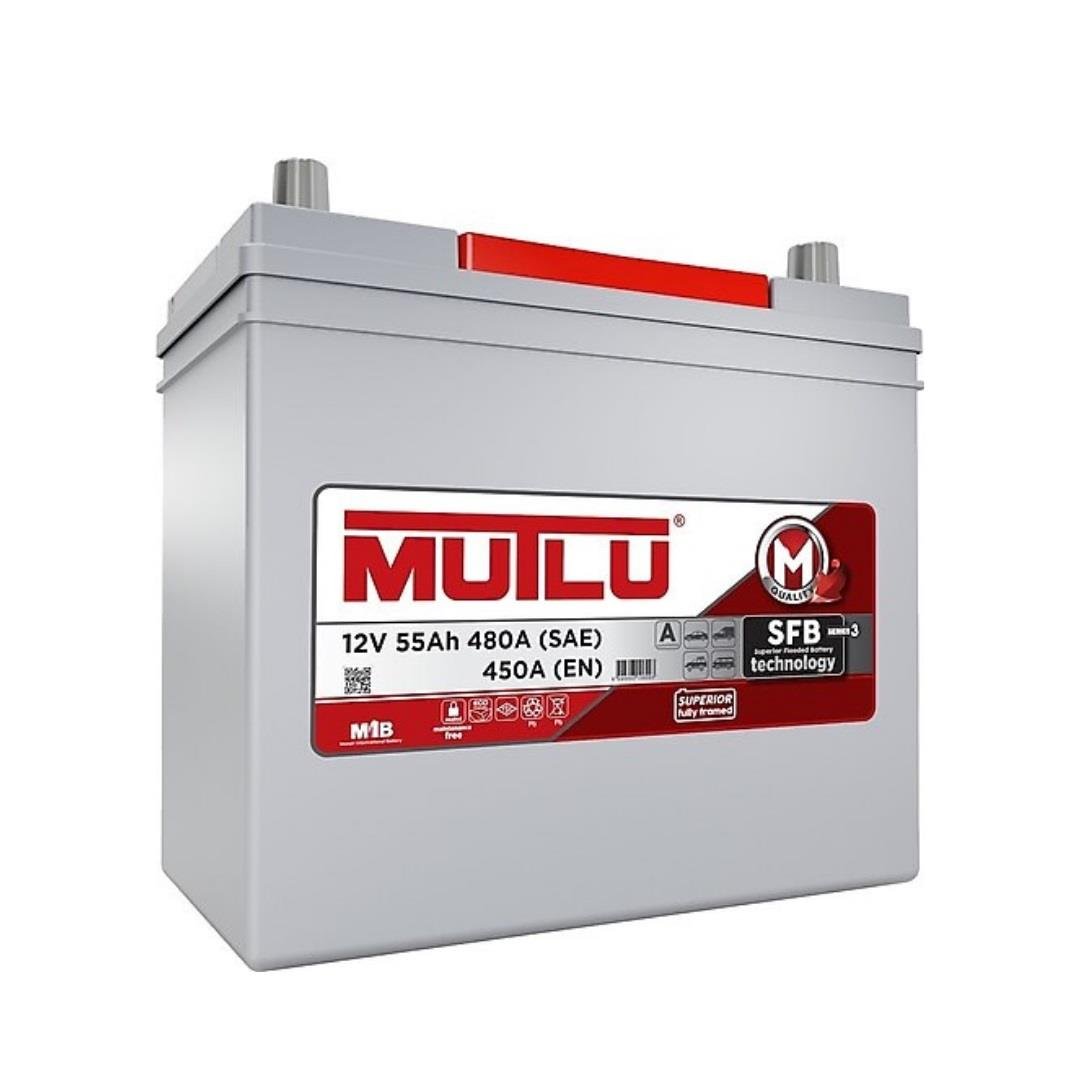 MUTLU 12V 55 AH AKÜ SFB 450 A (EN) (237*127*222) (DAR) (TERS KUTUP)