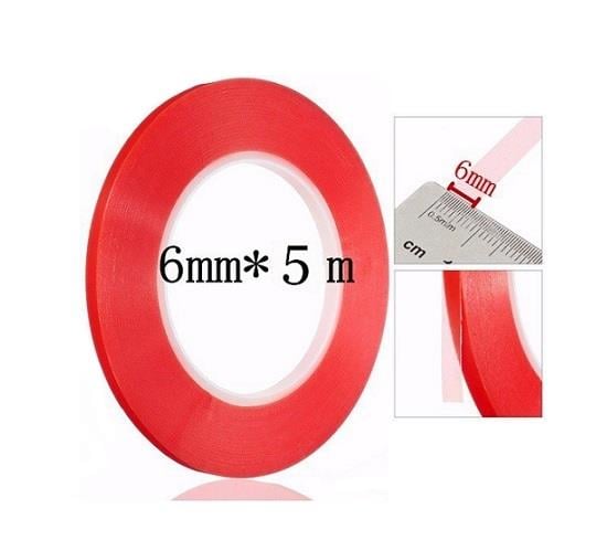 ÇİFT TARAFLI BANT 6 MM X 5 MT ŞEFFAF (SİLİKONLU)