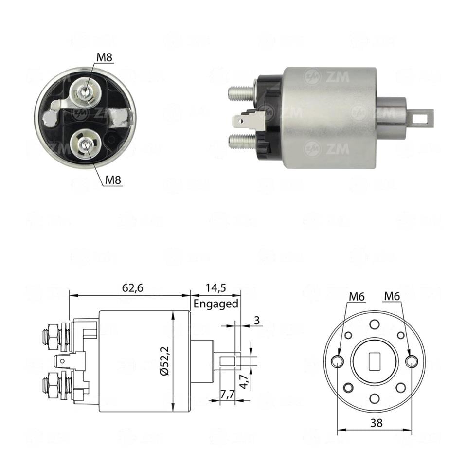 ZM 12V MARŞ OTOMATİĞİ MITSUBISHI TİPİ NISSAN MICRA/SUNNY-SUBARU-YANMAR