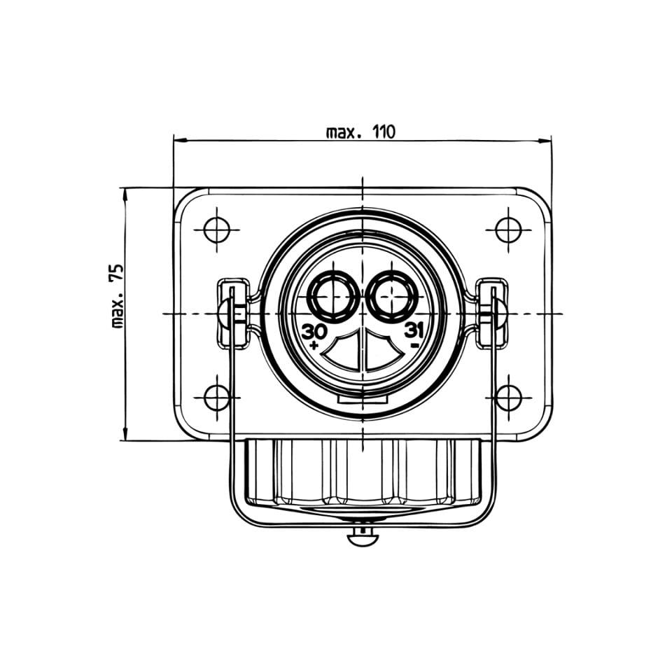 ERİCH JAGER TREYLER SOKET (NATO KONNEKTÖR) (2'Lİ DİŞİ) (35 MM/50 MM KABLO UYUMLU) (KIRILMAZ METAL)