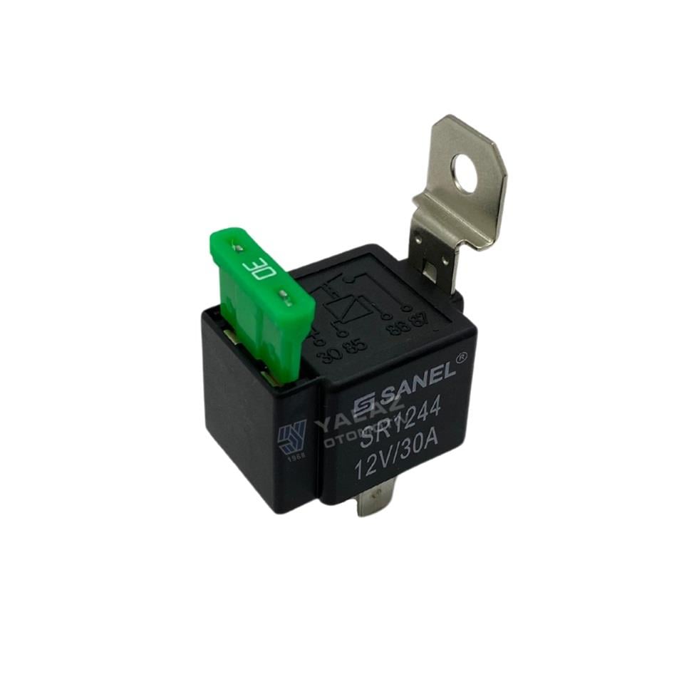 SANEL 12V RÖLE 4 UÇLU 30 A (SİGORTALI) (DÜZ TİP)