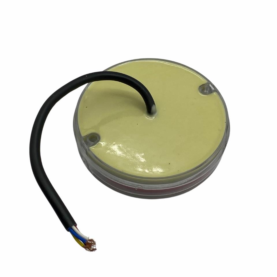 12V-24V STOP LAMBASI YUVARLAK (NEON LEDLİ) (4 FONKSİYONLU) (KIRMIZI-BEYAZ-SARI) (98*21 MM)