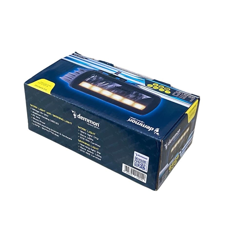 DEMMON 12-24V LED BAR OFF-ROAD BEYAZ IŞIK (3 FONKSİYONLU SARI ÇAKAR) (124*47*78.3 MM)