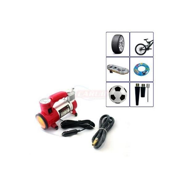 12V LASTİK ŞİŞİRME HAVA KOMPRESÖRÜ METAL IŞIKLI 150 psi (KIRMIZI)