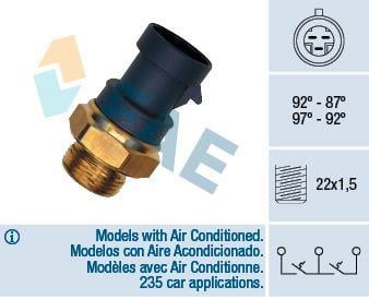 FAE FAN MÜŞÜRÜ (92/87 °C-97/92 °C) (3 FİŞ) (KLİMALI) FIAT MAREA/PALIO/TEMPRATIPO/UNO