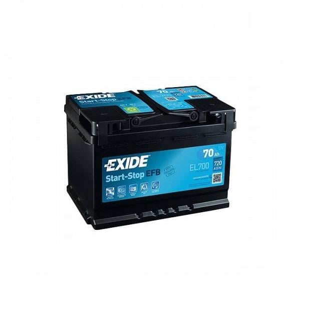 EXIDE 12V 70 AH AKÜ EFB 760 A (EN) (STAR-STOP) (278*175*190)