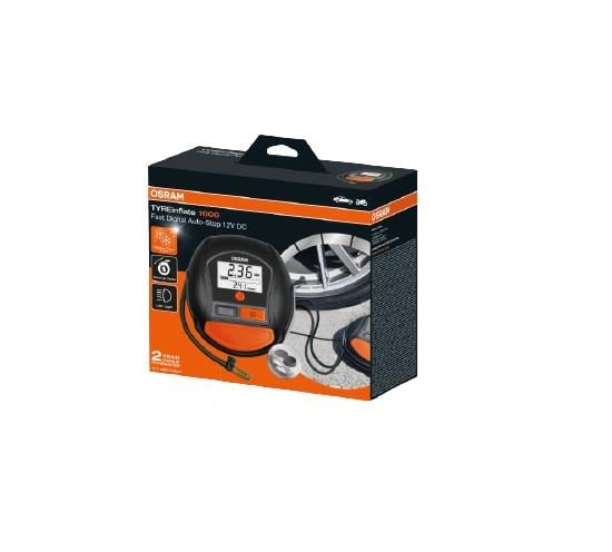 OSRAM 12V LASTİK ŞİŞİRME HAVA KOMPRESÖRÜ 180W (0-100 PSI / 0-6.9 BAR / 2 DK) (DİJİTAL)