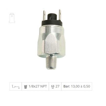 KUYRUK MİLİ BASINÇ MÜŞÜRÜ (1/8 X 27 NPT) (13,00 ± 0,50 BAR) MASSEY FERGUSON