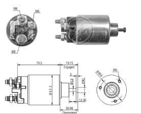 12V MARŞ OTOMATİĞİ DELCO TİPİ (GÖVDE 52 MM) (3 DELİK) SOL M5 OPEL