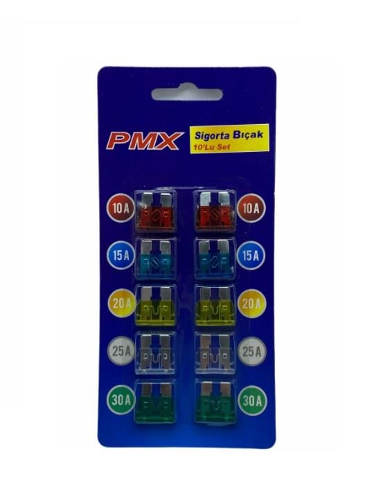 BIÇAK SİGORTA KARIŞIK (10 A*15 A*20 A*25 A*30 A) (10 AD)