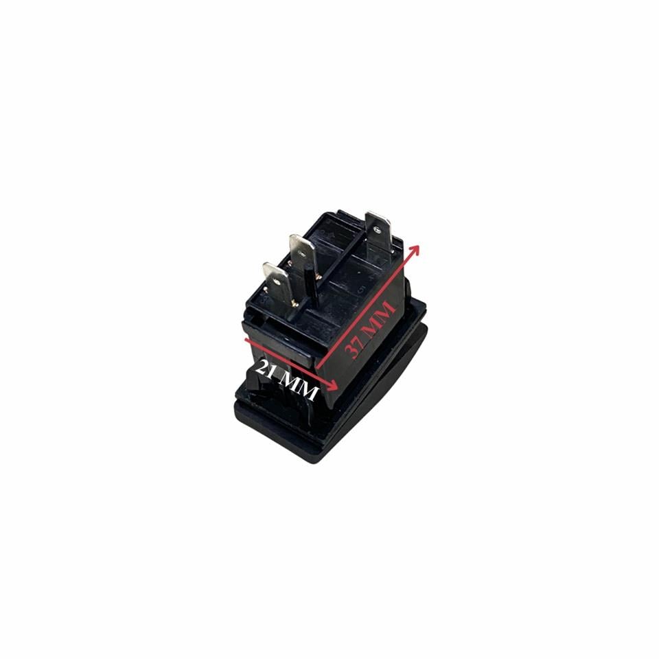TUŞLU ANAHTAR IŞIKLI KIRMIZI MACERATÖR (3 FİŞ) (TEK DEVRE) (12V 20A DC/24V 10A DC) MARİN