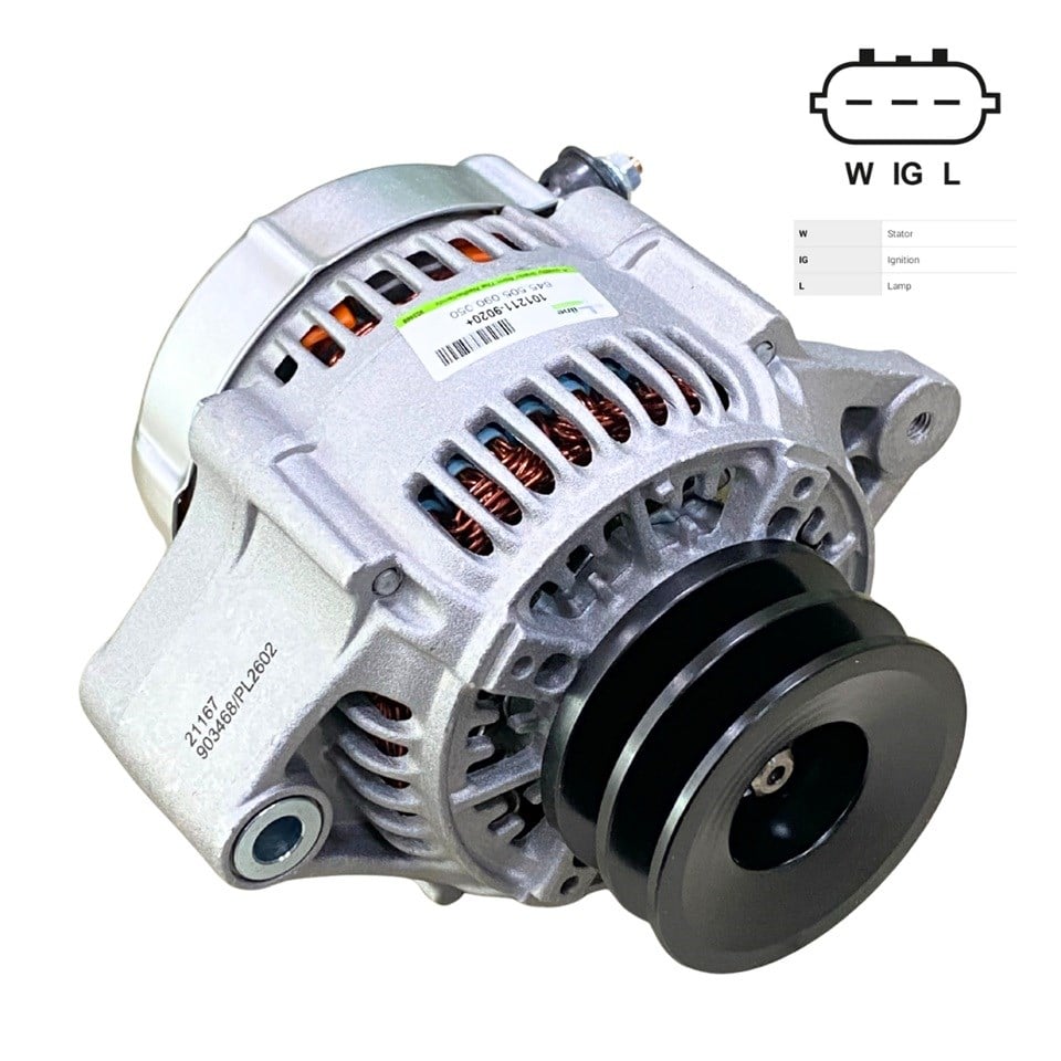 12V ALTERNATÖR DİNAMO 90 A (OVAL SOKET 3 FİŞ) (W-IG-L) CATERPILLAR-BEKO LOADER-JCB-KOMATSU