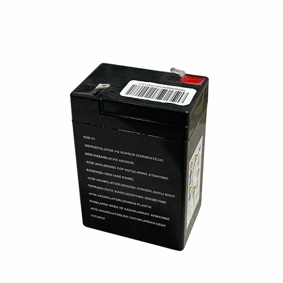ORBUS ECO 6V 4 AH AKÜ KURU TİP (70*48*101) (0,66 KG)