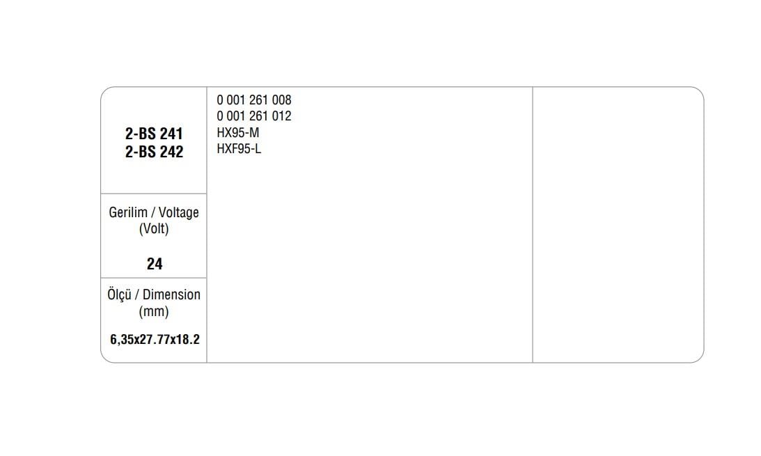 MEGA 24V MARŞ KÖMÜRÜ BOSCH TİPİ (4 AD)