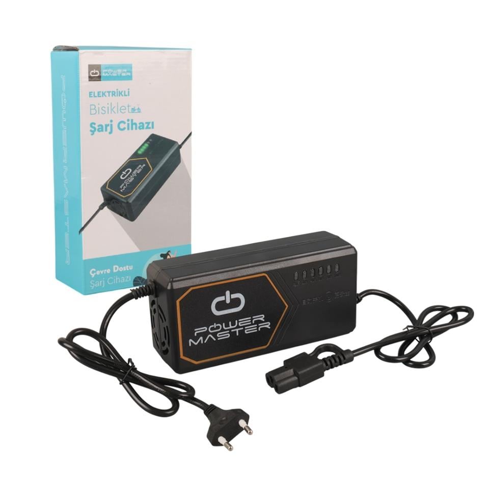 60V ELEKTRİKLİ BİSİKLET ŞARJ REDRESÖRÜ (AKÜ ŞARJ CİHAZI) OTOMATİK 2 A (17 AH-24 AH)