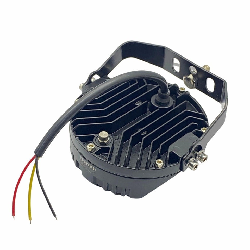 9V-80V LED LAMBA OFF-ROAD 3 FONKSİYONLU (9 LEDLİ) BEYAZ (YUVARLAK) (120 MM*50 MM)