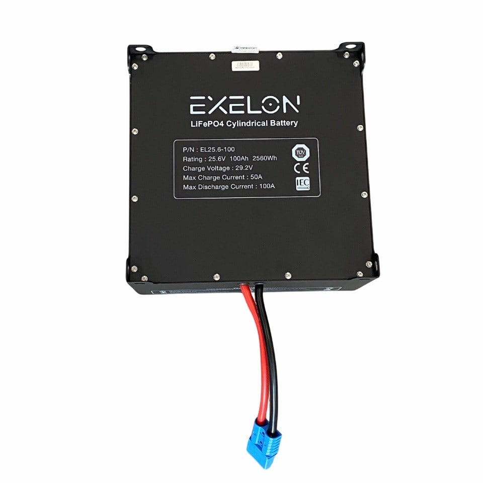 EXELON 25V 100 AH LITHIUM AKÜ (LIFePO4 CYLINDRICAL BATTERY) 2560Wh (385*370*210)