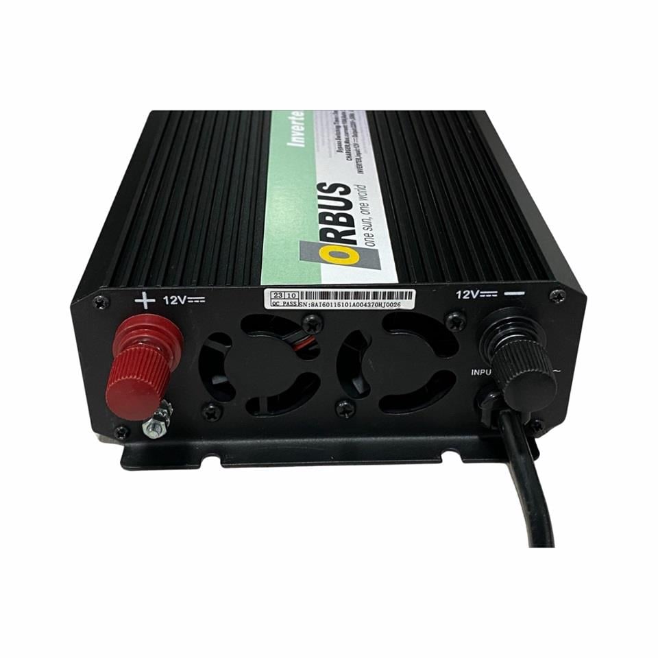 ORBUS 12V DC > 230V AC İNVERTER 600W (MODİFİYE) (USB ÇIKIŞLI) (10 A ŞARJLI)