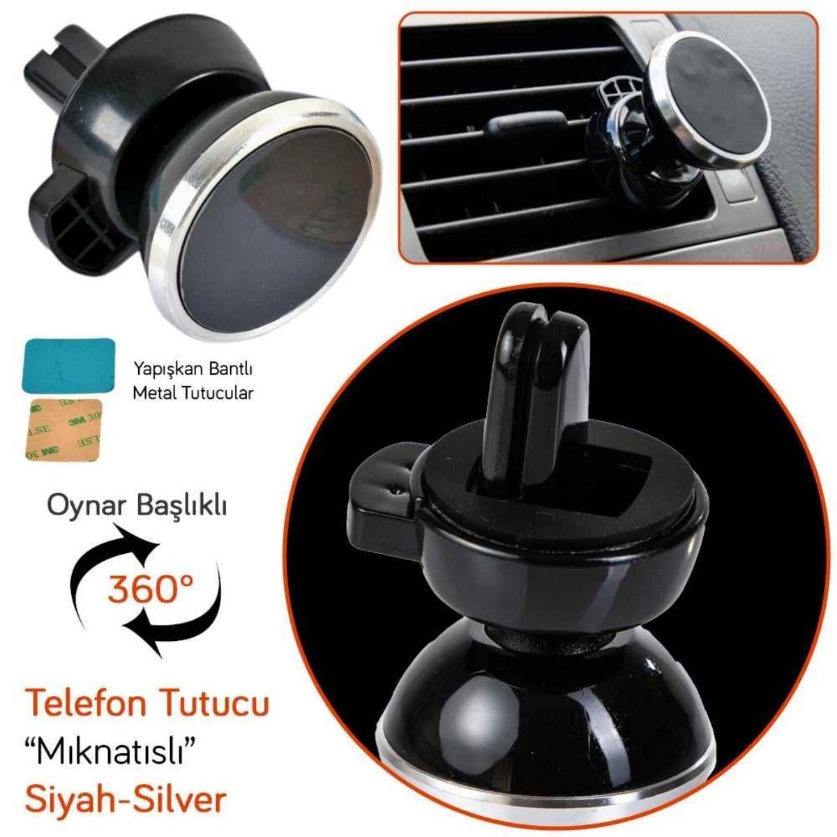 TELEFON TUTUCU IZGARAYA GEÇME (MIKNATISLI) (SİYAH)