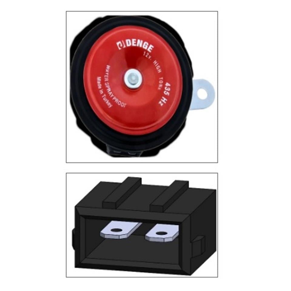 12V DİDİT KORNA 435 HZ İNCE SES (K-JET 2X SOKETLİ) AUDI-SKODA-SEAT-VW EM
