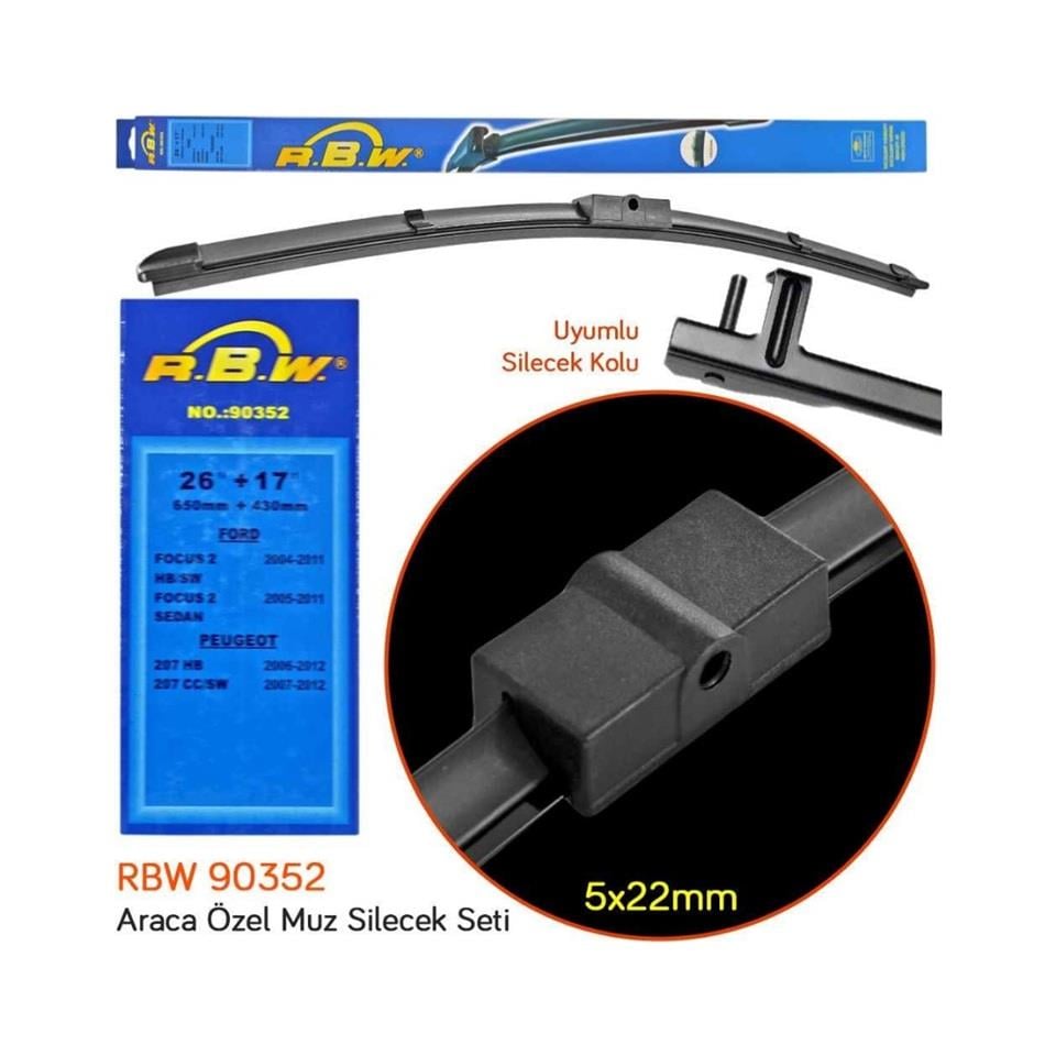 SİLECEK SÜPÜRGESİ 650/430 MM AEROTWIN FORD FOCUS II 2004 >