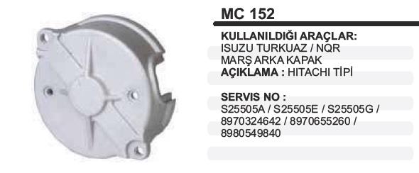 MARŞ ARKA KAPAK HITACHI TİPİ ISUZU TURKUAZ/NQR