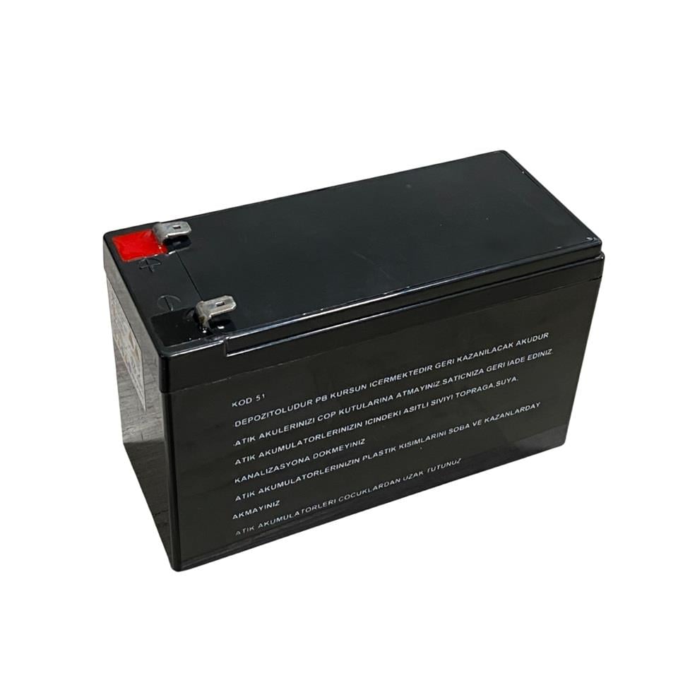 ORBUS 12V 7 AH AKÜ KURU TİP (KÜÇÜK FİŞLİ) (150*65*90) (1.95 KG) TSE'Lİ