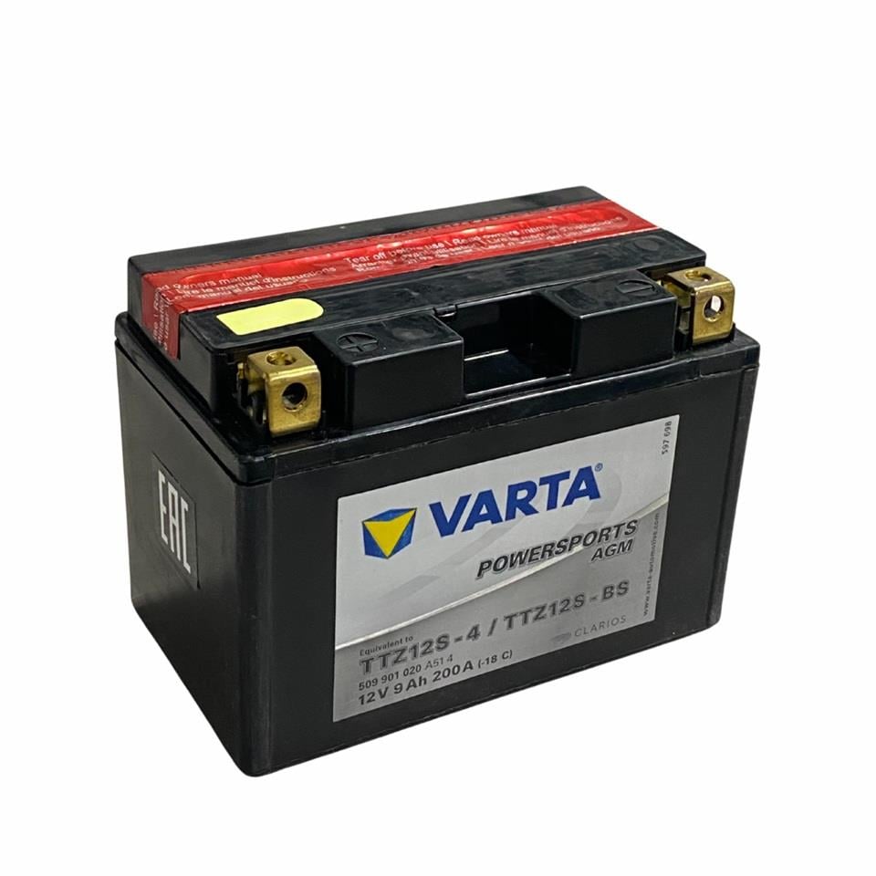 VARTA 12V 9 AH MOTOSİKLET AKÜSÜ AGM 200 A (EN) (150*87*110) (TTZ12S-4) (TTZ12S-BS) (YTZ12S) (A514)