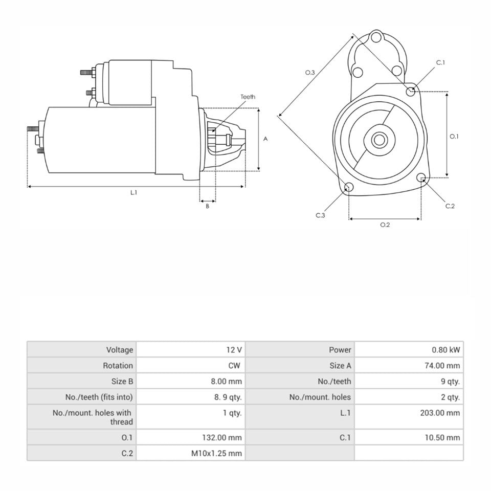 12V MARŞ MOTORU NIPPON DENSO TİPİ 9 DİŞ 0.8 KW CW TOYOTA COROLLA 1.6 1987-1997