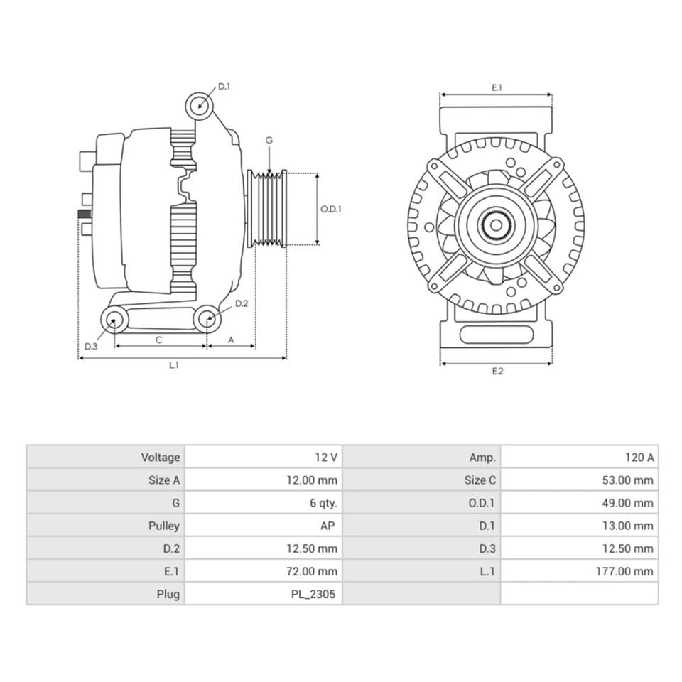 VALEO 12V ALTERNATÖR DİNAMO 120 A (TEK FİŞ) (LIN) FORD FIESTA/FOCUS 2008-2014