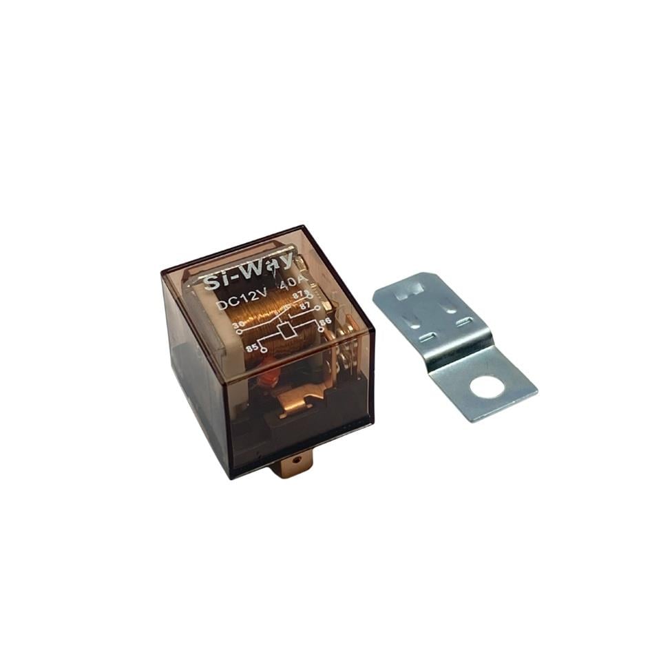 12V RÖLE 5 UÇLU 40 A IŞIKLI (ŞEFFAF) (ÇİFT PLATİN) (30-85-86-87-87a)