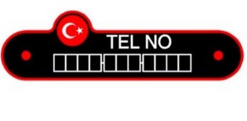 ARAÇ İÇİ TELEFON NUMARATIGI (PARK-TEL) (VANTUZLU)