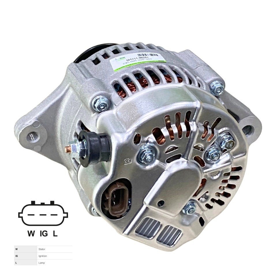 12V ALTERNATÖR DİNAMO 90 A (OVAL SOKET 3 FİŞ) (W-IG-L) CATERPILLAR-BEKO LOADER-JCB-KOMATSU