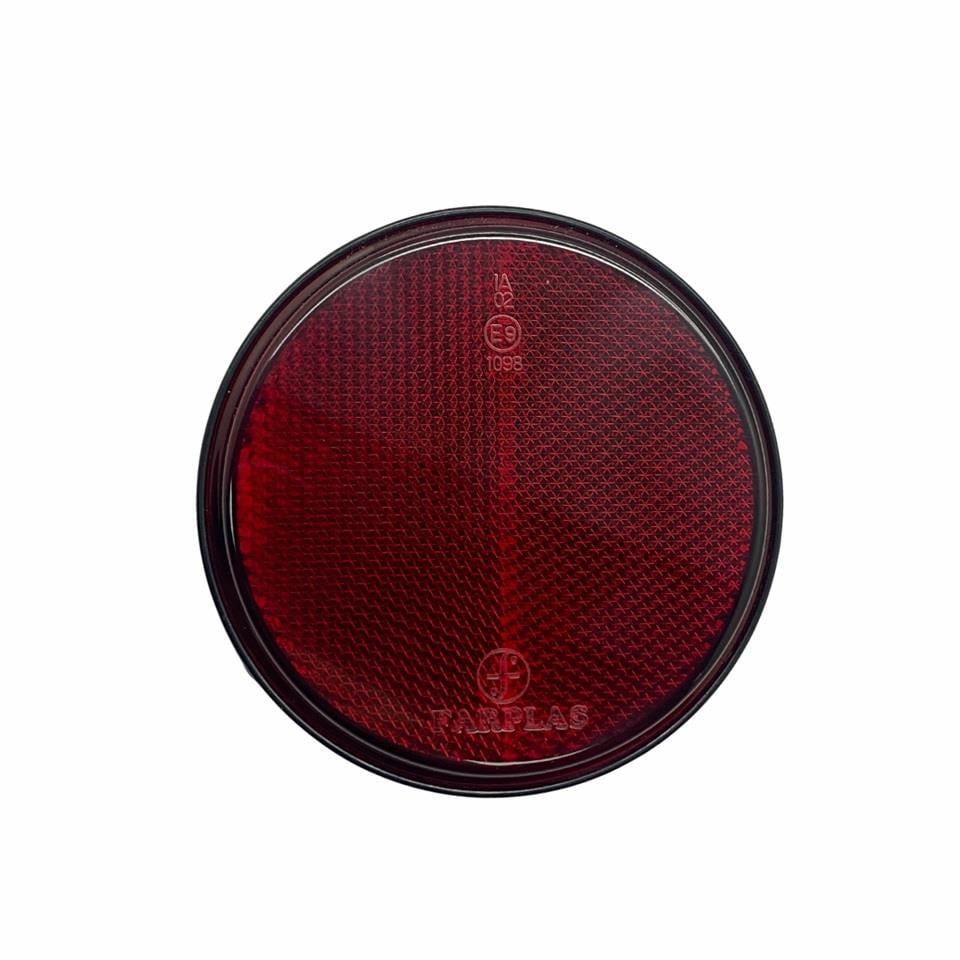 YUVARLAK REFLEKTÖR VİDALI KIRMIZI (92 MM)